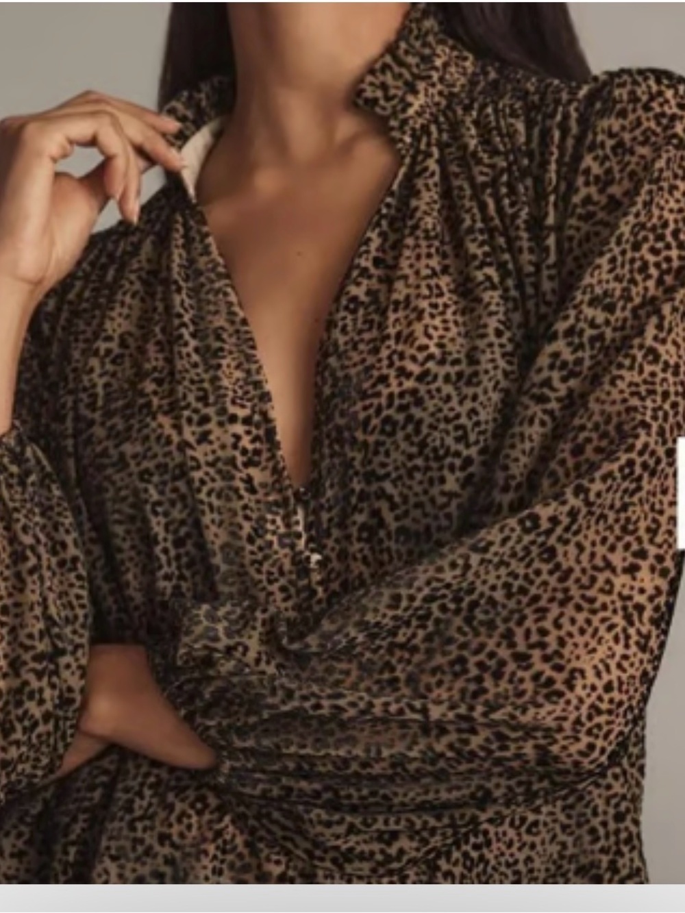 Anthropologie Leopard Print Blouse